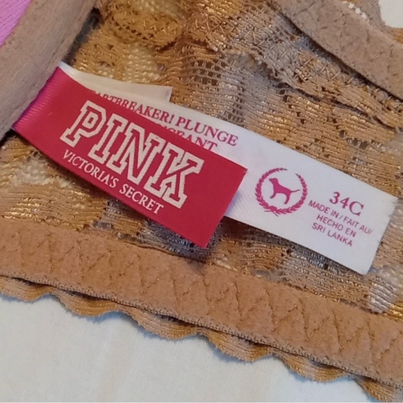 💞Victoria's Secret PINK Heartbreaker Plunge Push-Up Bra💞 - Picture 3 of 4